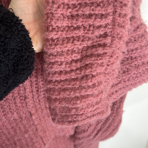 FREE PEOPLE Moonbeam Pink Alpaca Blend Slouchy Oversized Sweater Size XS - Picture 8 of 16